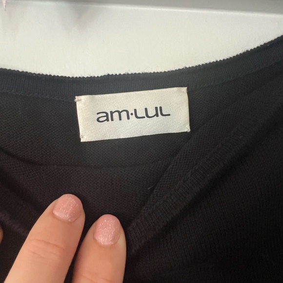 Amlul Soft Knit Mini Skirt with Buttons Down Side - Picture 6 of 9